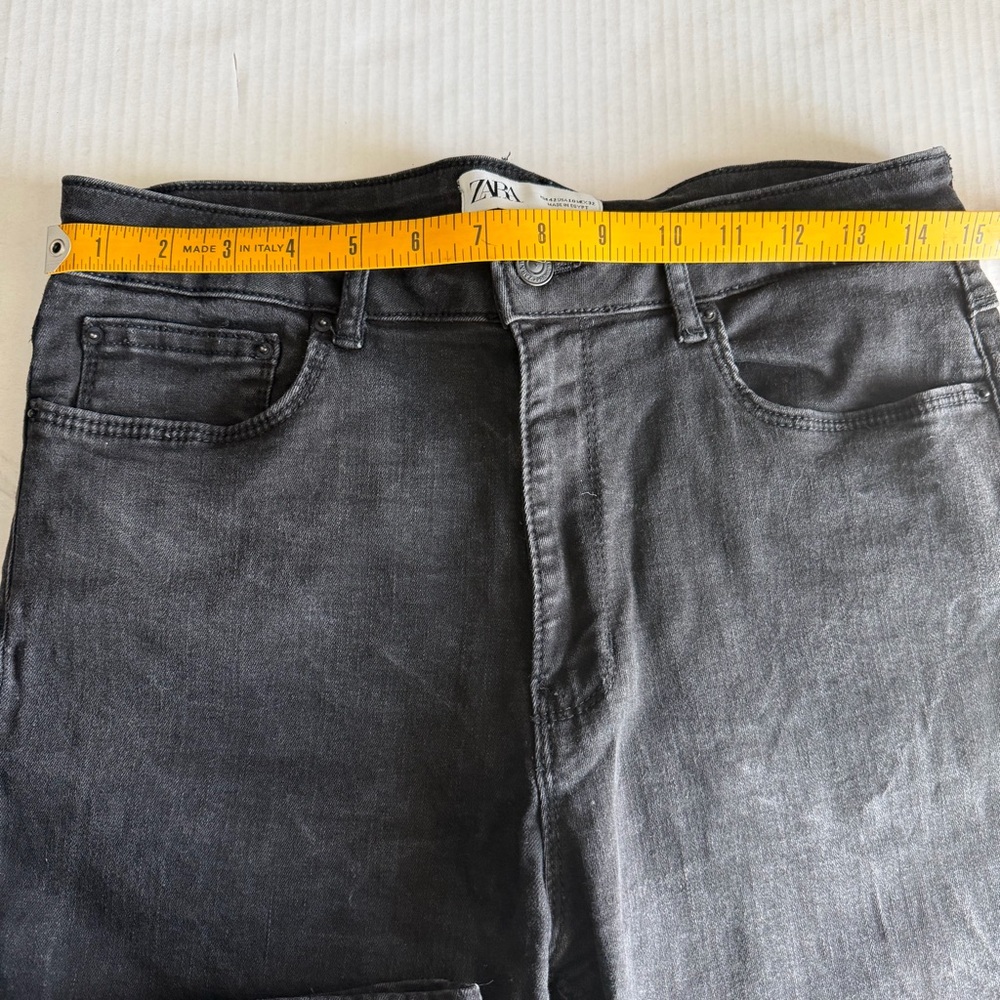 ZARA Black Skinny Jeans Women’s High Rise Stretch Denim Slim Fit Sz 10 - Picture 4 of 6